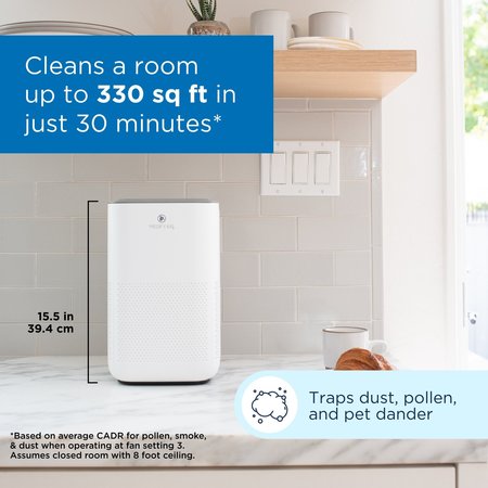 MEDIFY AIR Medify MA15 Air Purifier with H13 True HEPA Filter 330 sq ft Coverage White 1Pack MA-15-W1